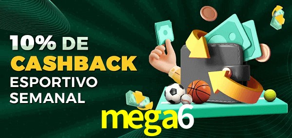 10% de bônus de cashback na mega6
