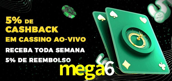 Promoções do cassino ao Vivo mega6